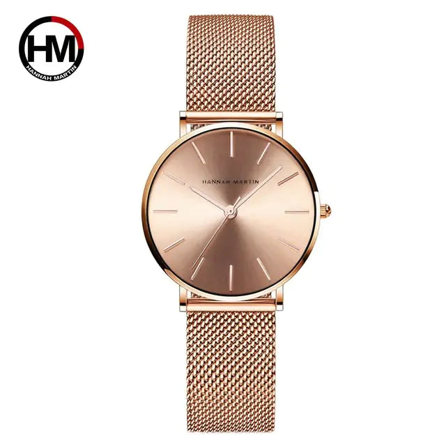 Elegant Stainless Steel Mesh Belt Watch: Modern Elegance