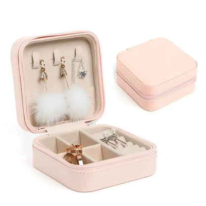 Jewelry Box Portable Zipper Storage: Stylish And Functional