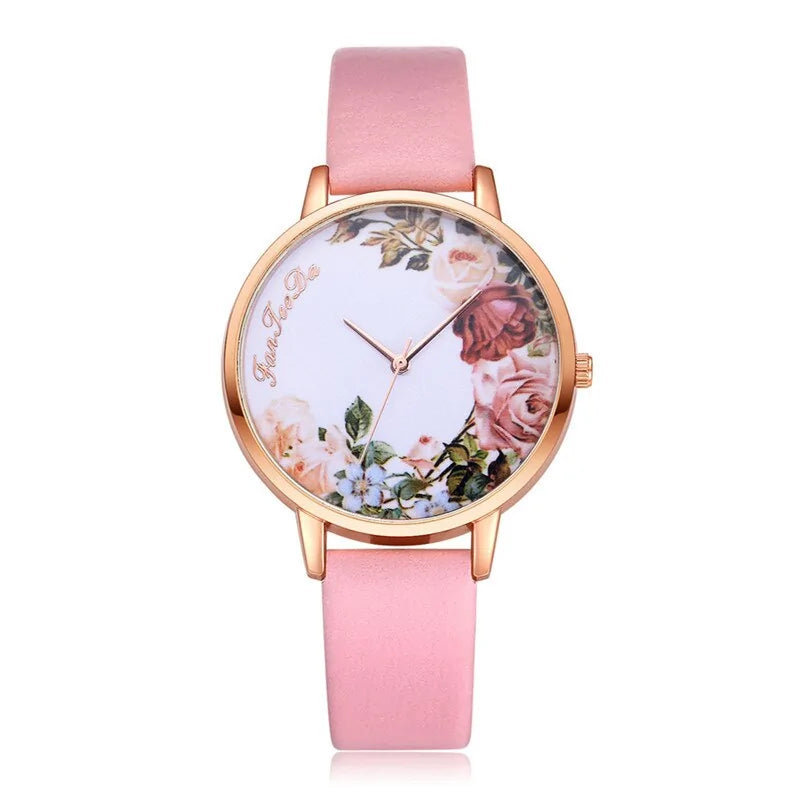 Simple White Floral Watch: Clear Lines And Timeless Beauty