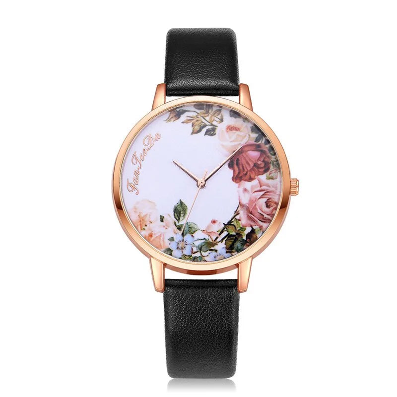 Simple White Floral Watch: Clear Lines And Timeless Beauty