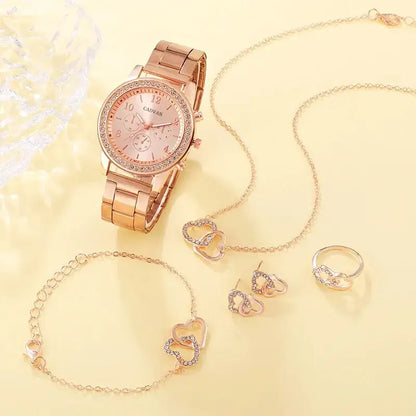 Conjunto de relojes de lujo en oro rosa: completa tu look