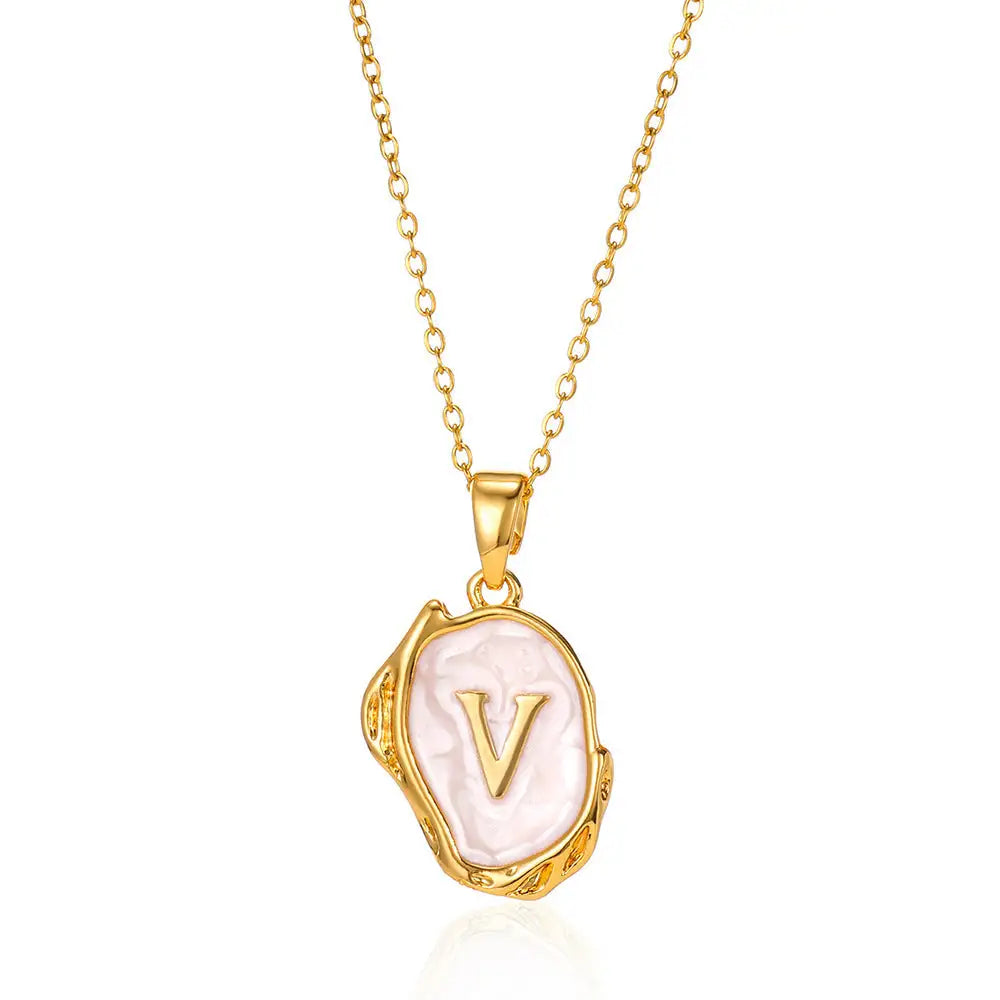 Vibrant Initial Pendant Necklace: Where Style Meets Sparkle