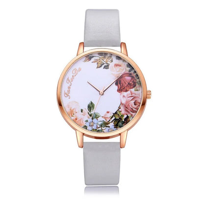 Simple White Floral Watch: Clear Lines And Timeless Beauty