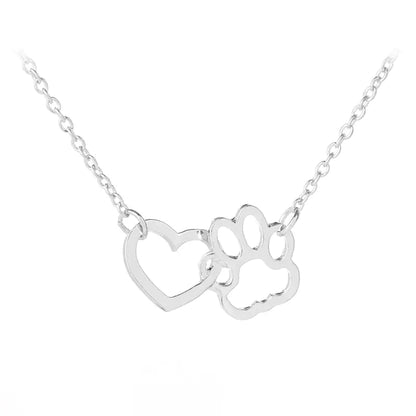 Pet Paw Love Heart Necklace: A Tribute to Your Furry Friend