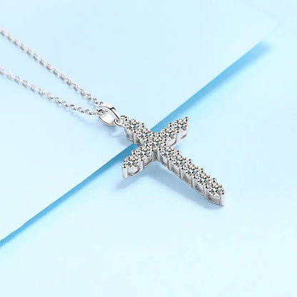 Moissanite Cross Pendant Necklace: Timeless Elegance, Modern Luxury