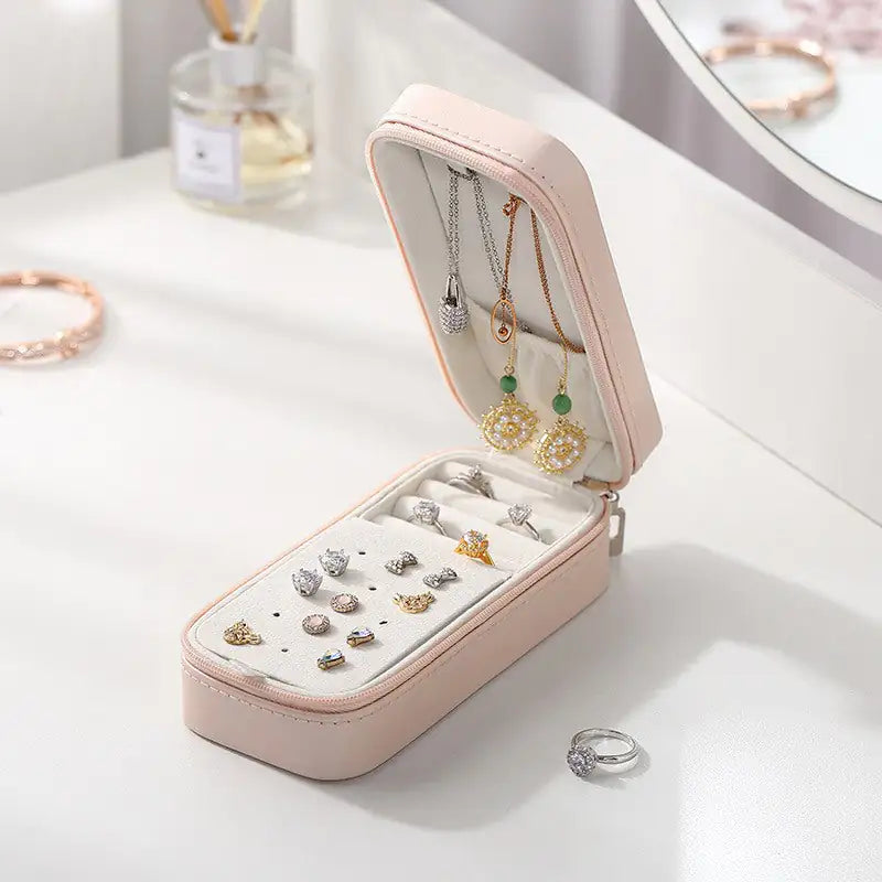 Portable Rectangular Jewelry Box: Travel With Confidence