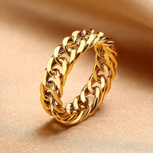 Stainless Steel Link Chain Ring: Perfect Blend of Elegance and Charm