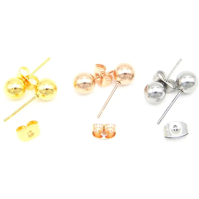 Stainless Steel Ball Stud Earrings: Elegance in Simplicity