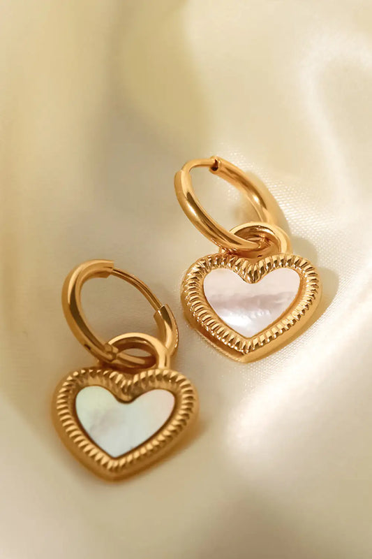 Stainless Steel Shell Heart Drop Earrings: A Touch of Elegance and Love