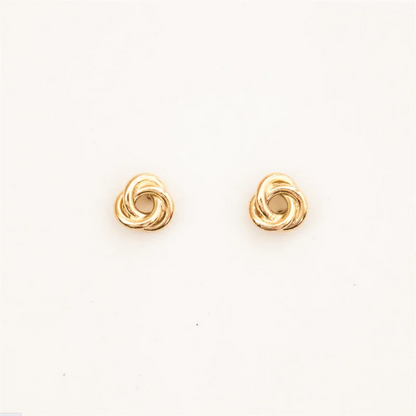 Gold Plated Love Knot Stud Earrings: Timeless Elegance with a Meaningful Touch