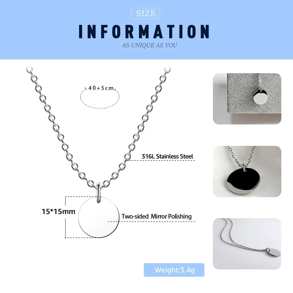 Initial Disc Pendant Necklace: Sophistication in Every Detail