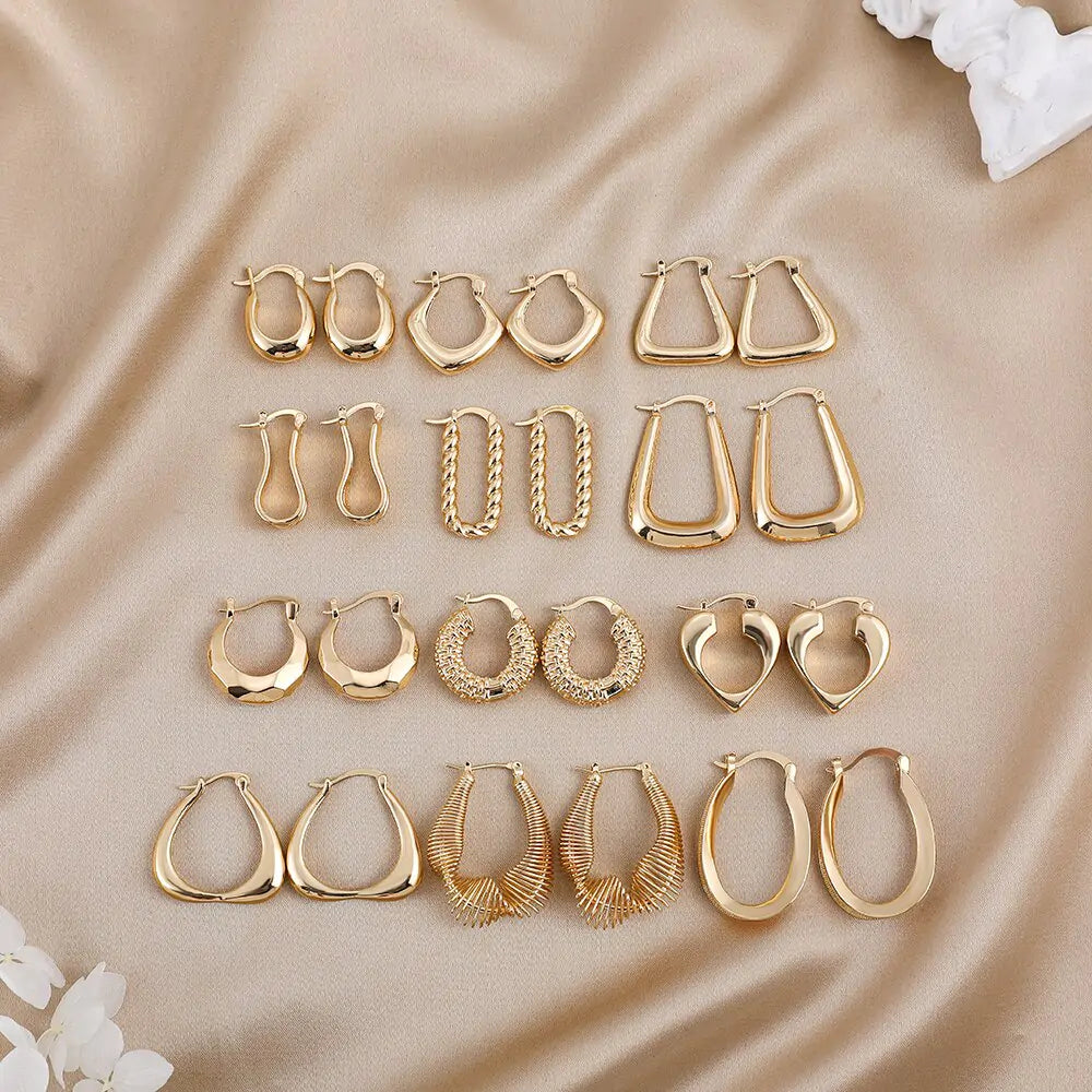 Statement Geometric Hoop Earrings: Bold and Elegant