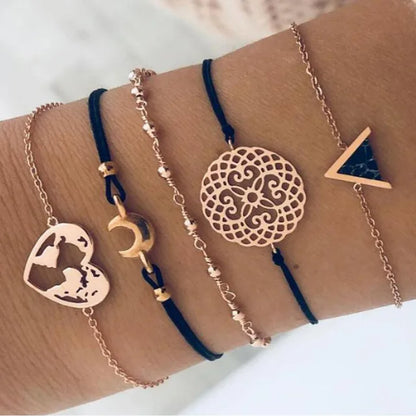 Geometrische Armband- und Armreif-Sets im Boho-Stil: Auffällig, schick und einzigartig