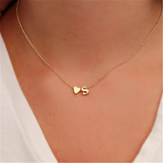 Tiny Heart Initial Necklace: A Personalized Touch of Elegance