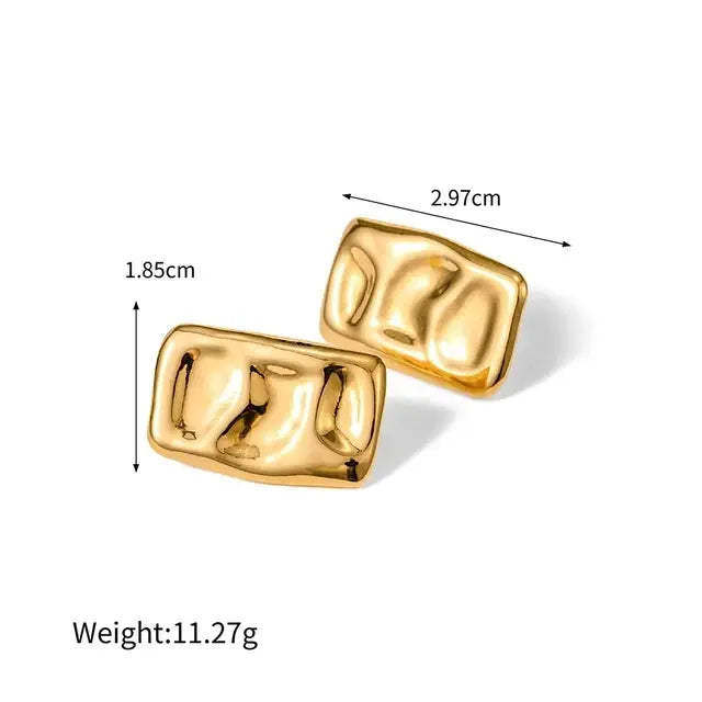 Gold Color Wings Stud Earrings: Graceful Sophistication