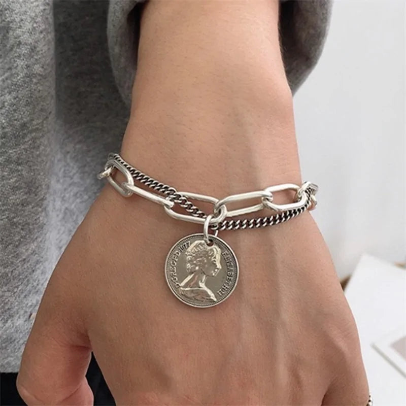 Bohemian Silver Tassel Round Bracelet Set: Elegance Meets Playful Charm