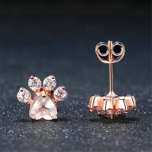 Rose Gold Paw Earrings: A Stylish Tribute to Furry Friends