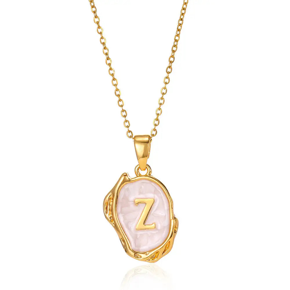 Vibrant Initial Pendant Necklace: Where Style Meets Sparkle