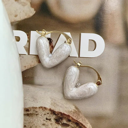 Korean-Inspired Heart Design Earrings: A Touch of Romance