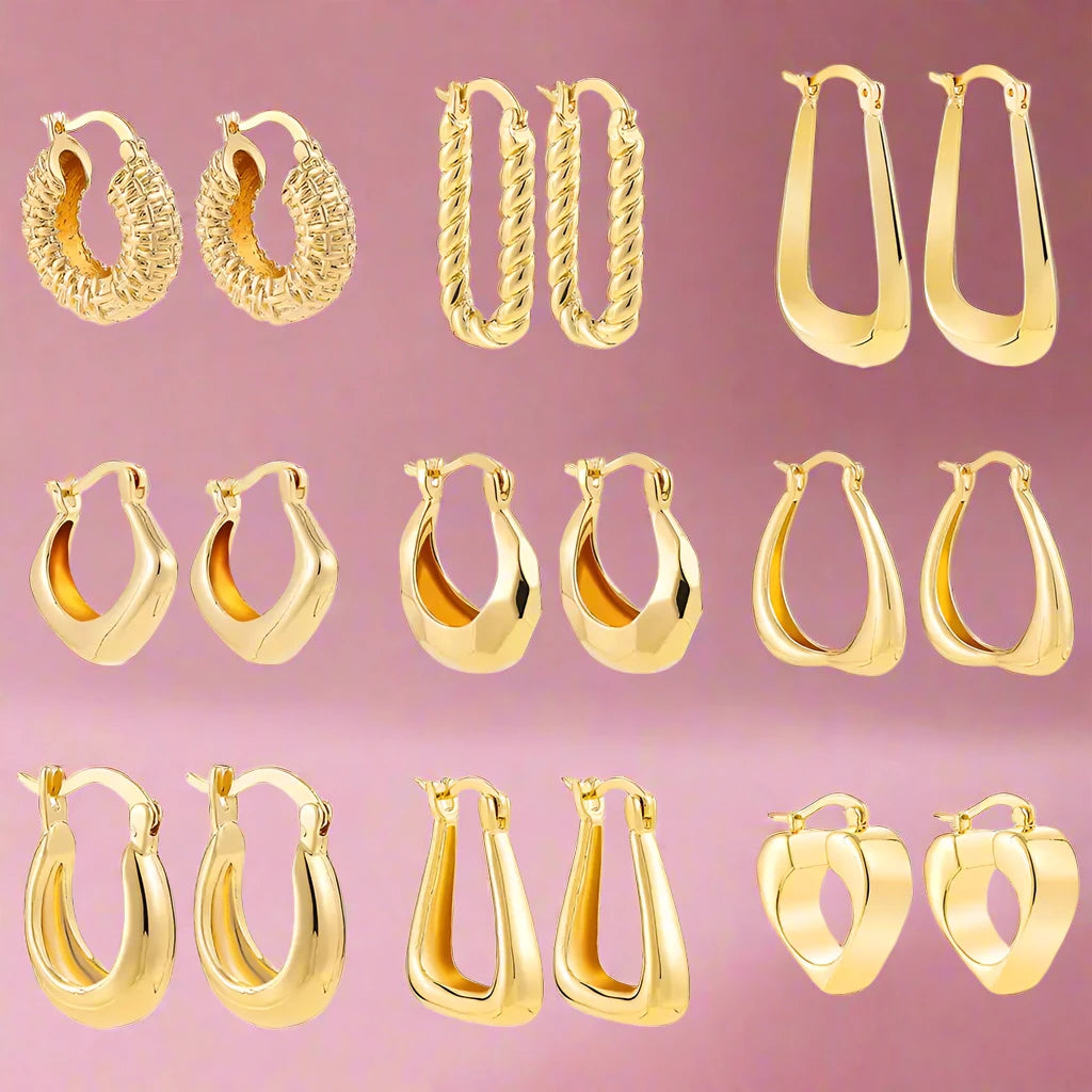 Statement Geometric Hoop Earrings: Bold and Elegant