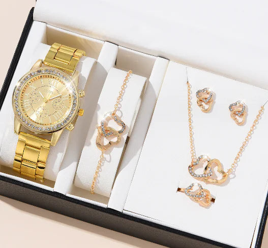 Conjunto de relojes de lujo en oro rosa: completa tu look