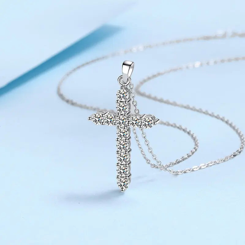 Moissanite Cross Pendant Necklace: Timeless Elegance, Modern Luxury