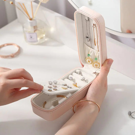 Portable Rectangular Jewelry Box: Travel With Confidence