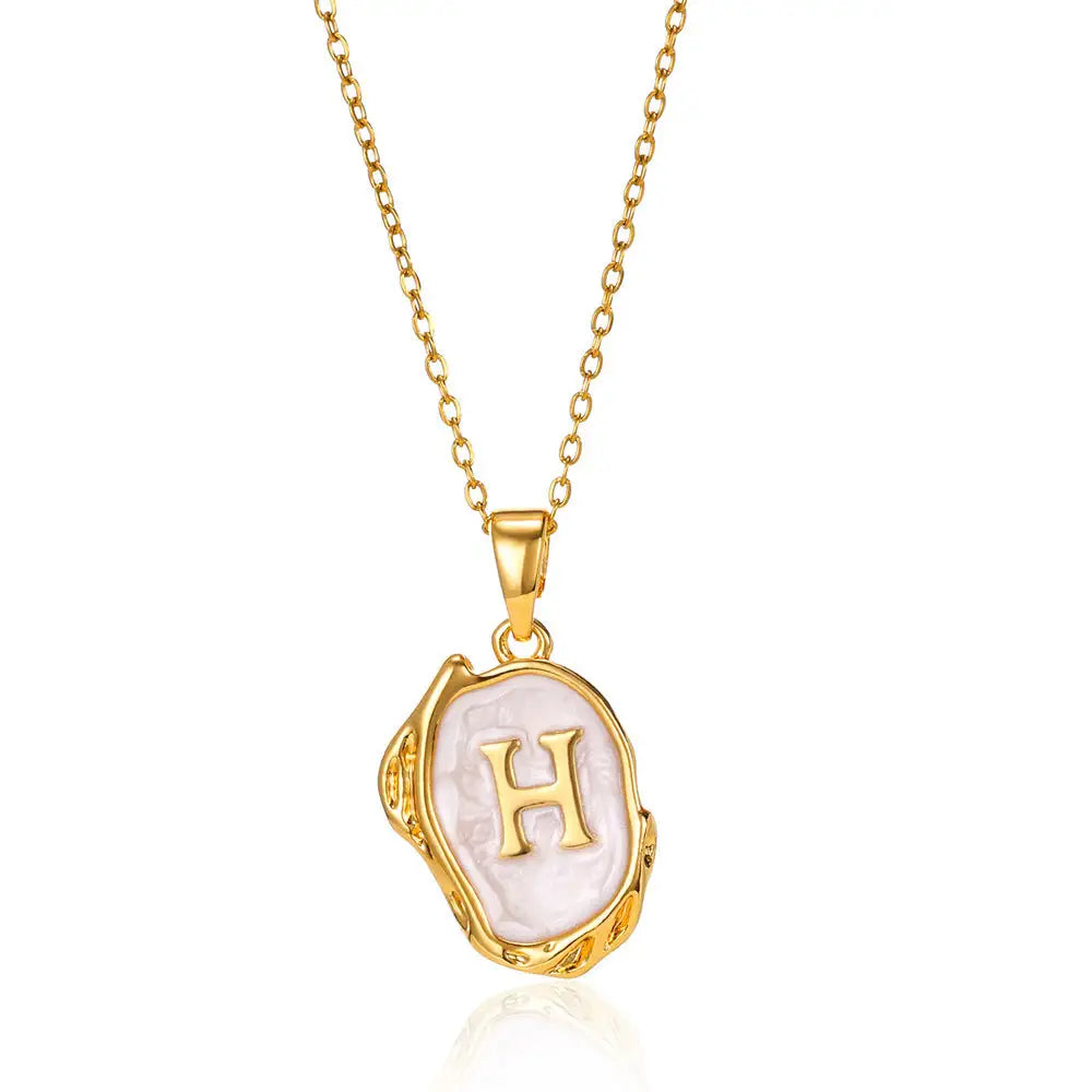 Vibrant Initial Pendant Necklace: Where Style Meets Sparkle