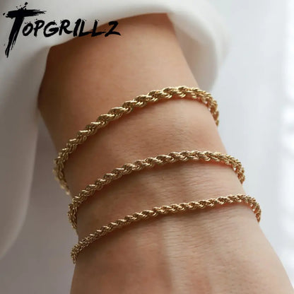 Stainless Steel Rope Chain Bracelet: Sophistication and Durability Combined