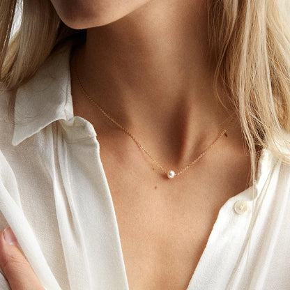 Gold Layered Stainless Steel Pearl Necklace: Effortless Elegance for Every Occasion