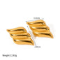 Gold Color Wings Stud Earrings: Graceful Sophistication